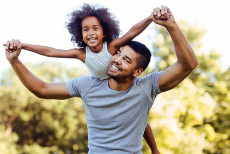 Happy daddy & daughter